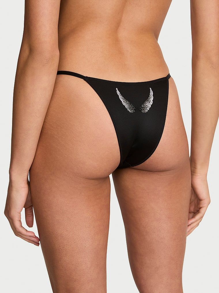 Brazilske gaćice s Angel Shine krilcima. Proizvod je crn i dolazi iz kolekcije Very Sexy.