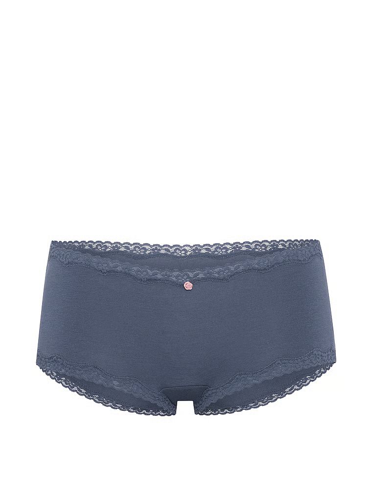 Pamučne kratke hlače s čipkom na rubovima, čipkaste Boyshorts. Proizvod je plave boje i dolazi iz kolekcije Lace Trim.
