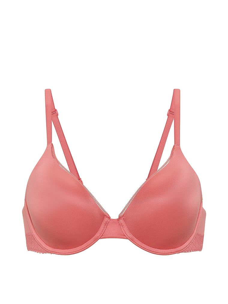 Blago podstavljeni grudnjak s čvrsto ugrađenim košaricama i čipkastim umetcima. Proizvod je ružičaste boje i dolazi iz kolekcije Body by Victoria.