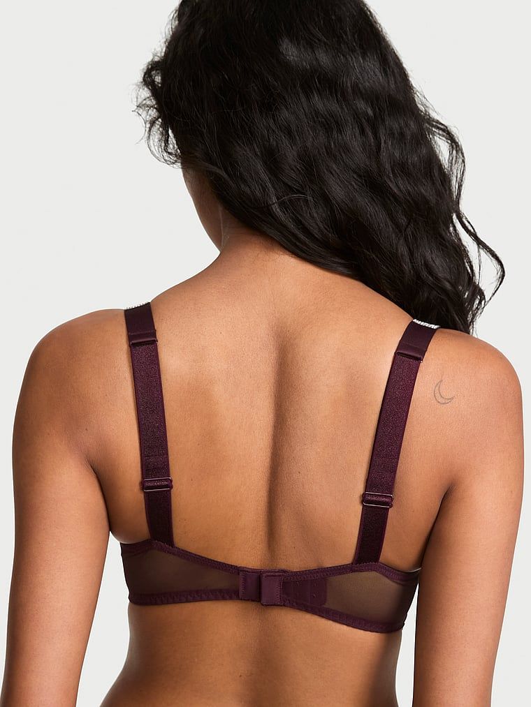 Push-up čipkasti grudnjak za povećanje veličine Bombshell Shine Strap. Proizvod je ljubičaste boje i dolazi iz kolekcije Very Sexy.