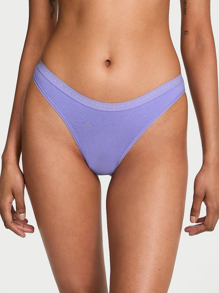 Victoria's Secret Rastezljive pamučne visoko rezane tangice