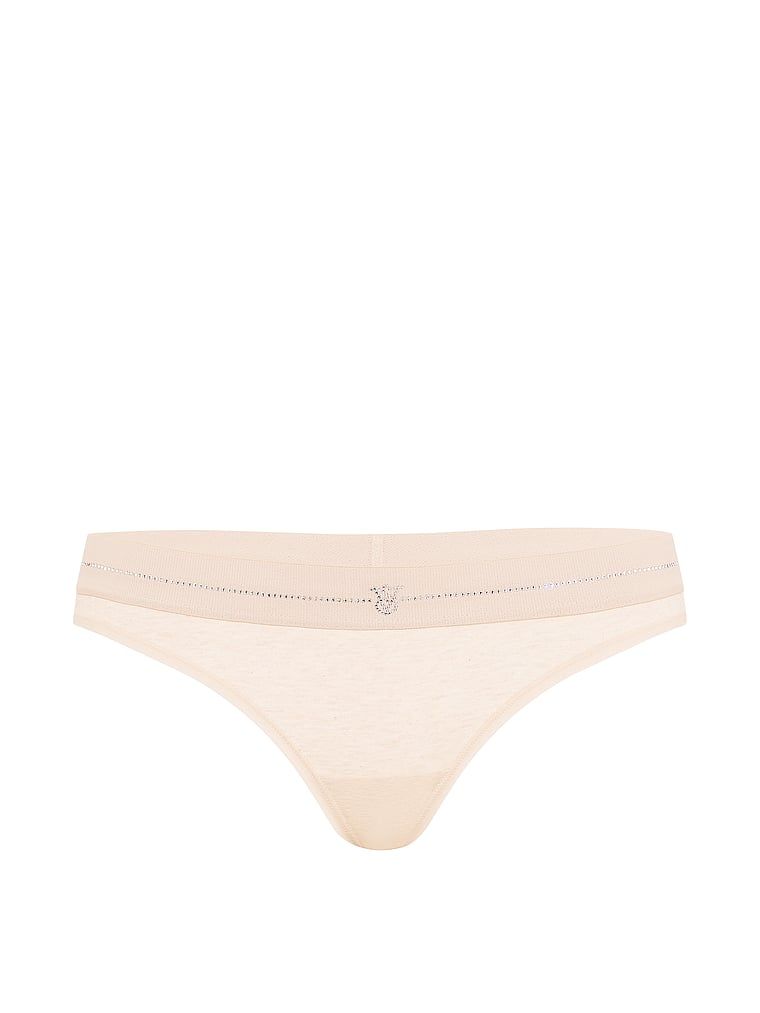 Cotton thong Shine Logo. Proizvod je bež boje i dolazi iz kolekcije Cotton.