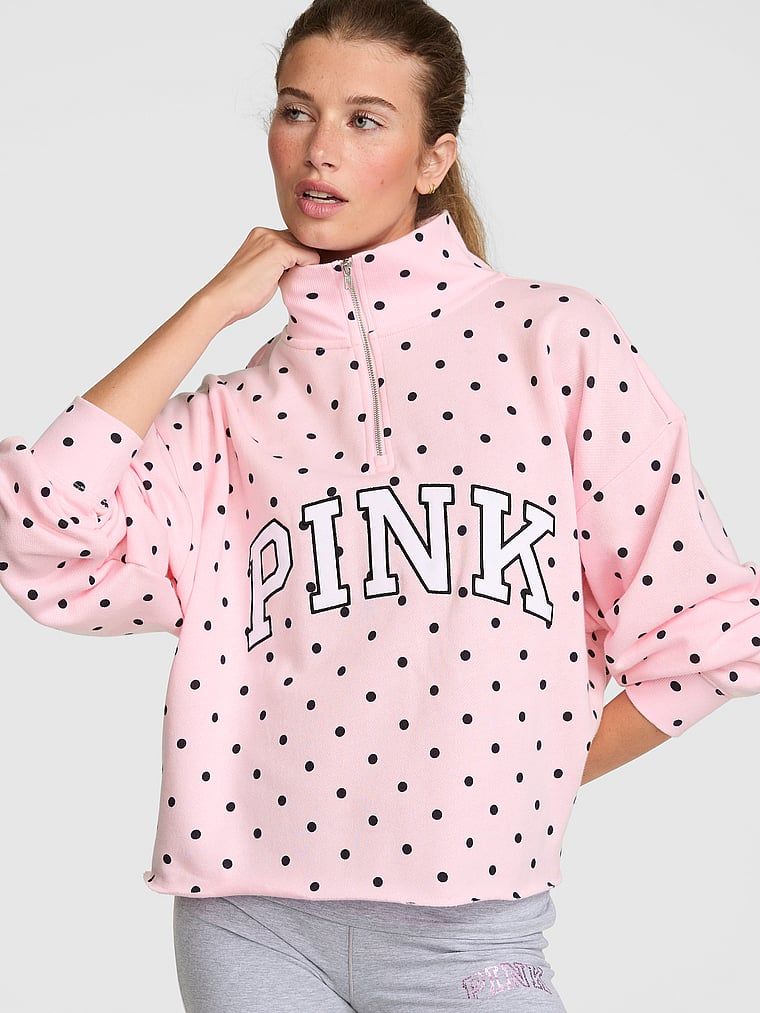 Dukserica ravnog kroja s kratkim patentom Campus Fleece