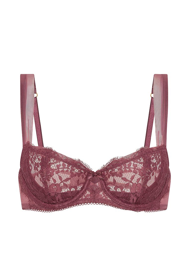 Wicked Mesh-Trim nepodstavljeni balconette grudnjak. Proizvod je ružičaste boje i dolazi iz kolekcije Dream Angels.