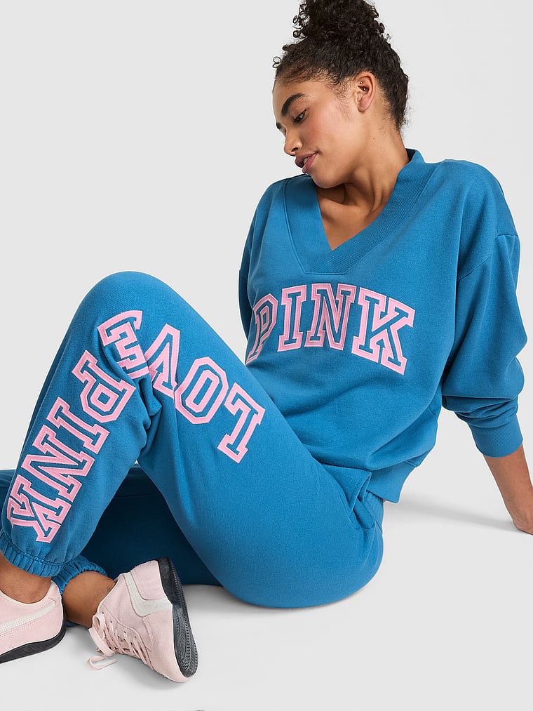 PINK Majica s V izrezom Campus Fleece