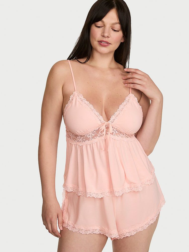Victoria's Secret Komplet majice i kratkih hlača od modala SoSoft s čipkastim rubom
