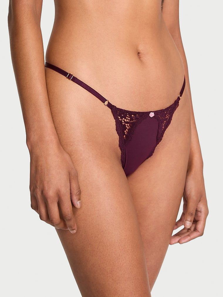Dream Angels Podesive tange V kroja s čipkastim obrubom