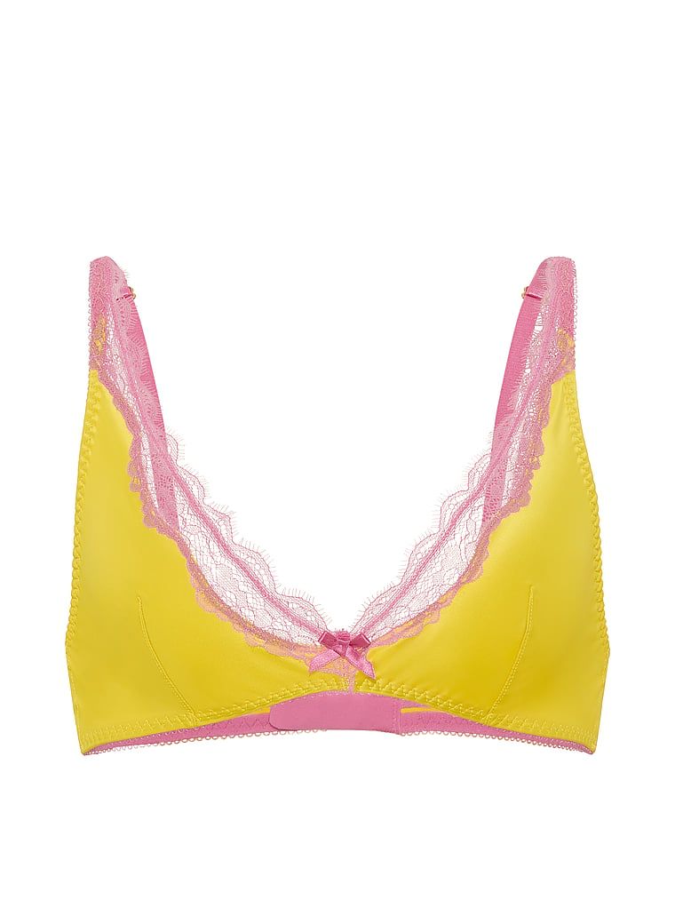 Grudnjak bez podstavljenih žica satena Tease. Proizvod je žute boje i dolazi iz Victoria's Secret kolekcije.