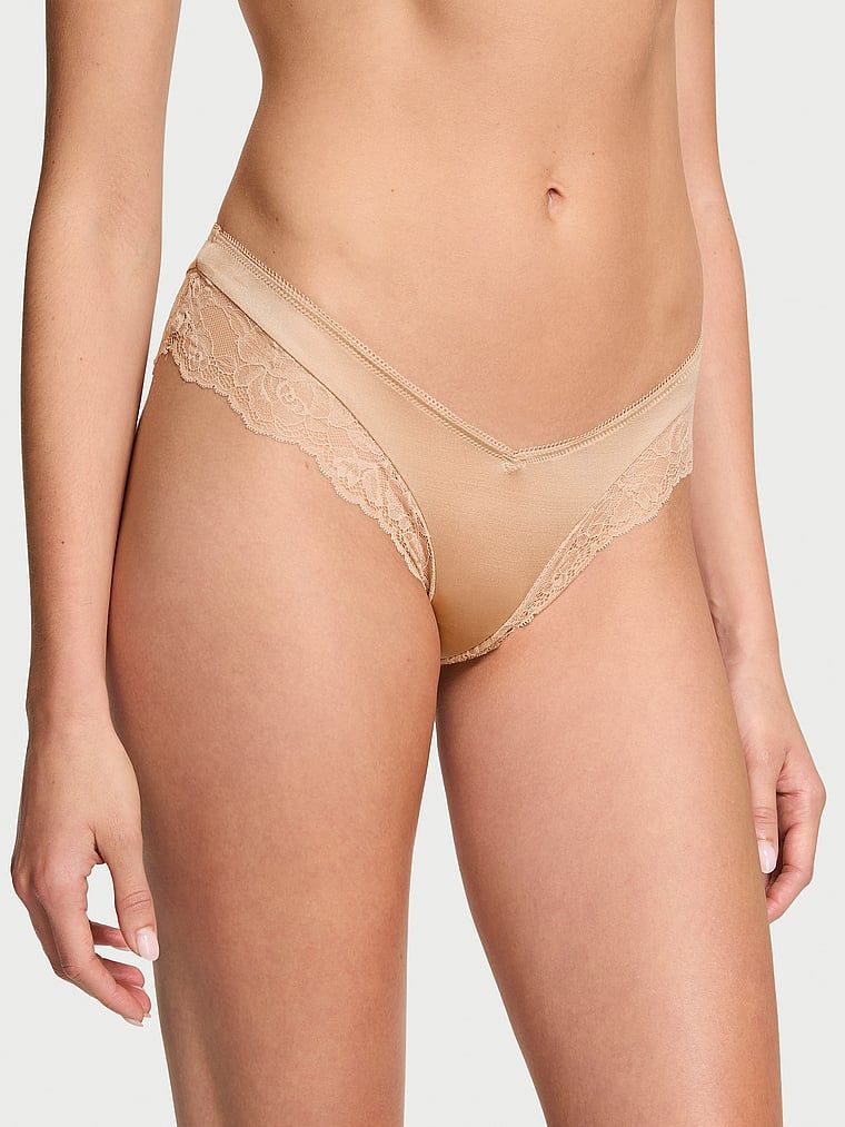 Very Sexy Visoko rezane Cheeky gaćice s čipkom s motivom ruže