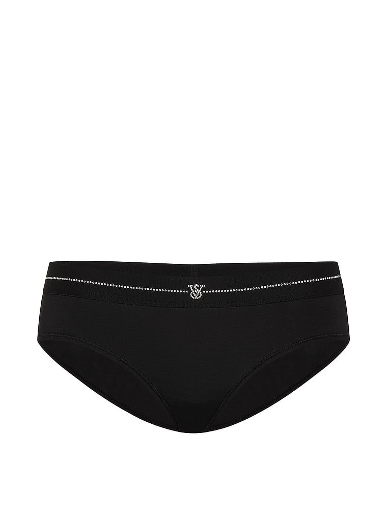 Shine Logo Hiphugger pamučne gaćice. Proizvod je crn i dolazi iz Cotton kolekcije.
