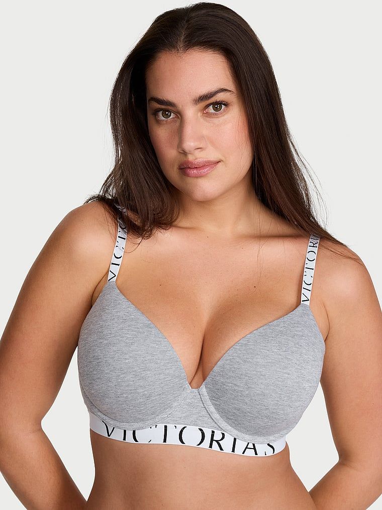 T-shirt Pamučni push-up grudnjak s predimenzioniranim logotipom Perfect Shape