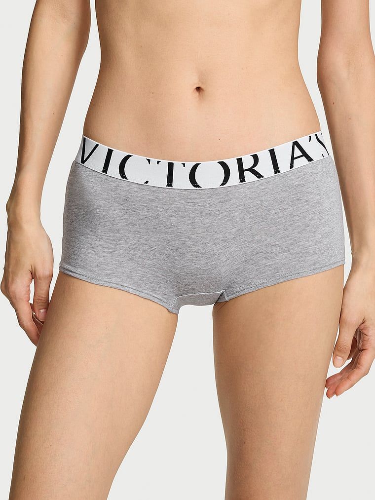 Cotton Pamučne gaćice Boyshort s raširenim logotipom