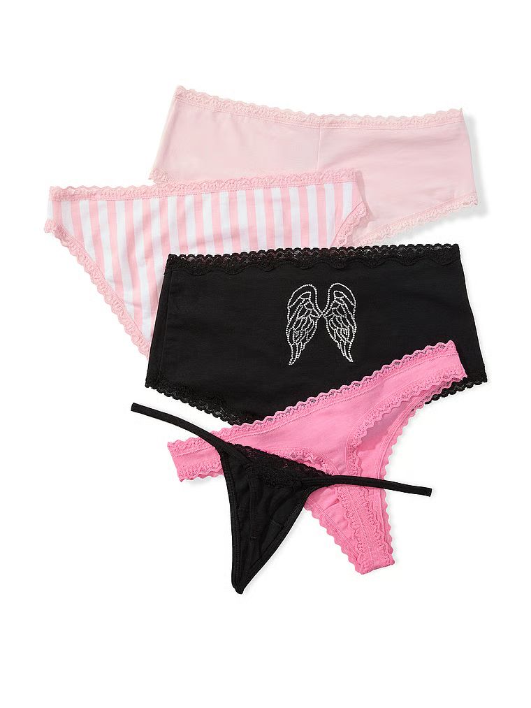 Mix pamučni komplet gaćica - 5 dijelova Modne revije 2026. Proizvod ima uzorkovane boje i dolazi iz Victoria's Secret kolekcije.