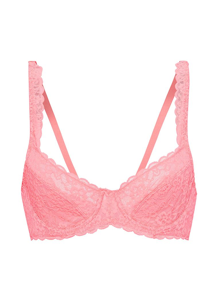 Čipkasti balconette grudnjak bez podstave. Proizvod je ružičaste boje i dolazi iz Victoria's Secret kolekcije.