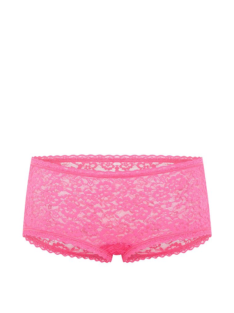 Čipkaste kratke hlače, kratke hlače s niskim strukom Boyshorts. Proizvod je ružičaste boje i dolazi iz Lacie kolekcije.
