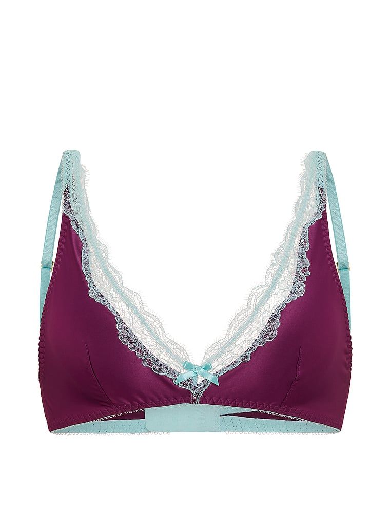 Grudnjak bez podstavljenih žica satena Tease. Proizvod je ljubičaste boje i dolazi iz Victoria's Secret kolekcije.