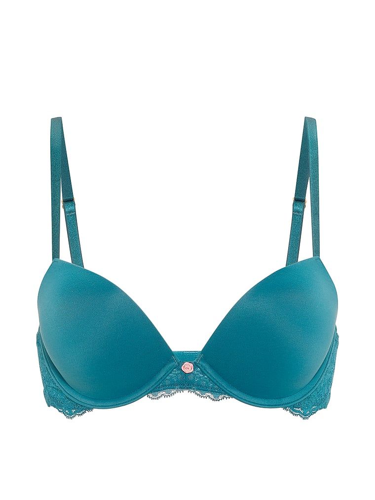 Glatki i čipkasti push-up grudnjak. Proizvod je plave boje i dolazi iz kolekcije Dream Angels.