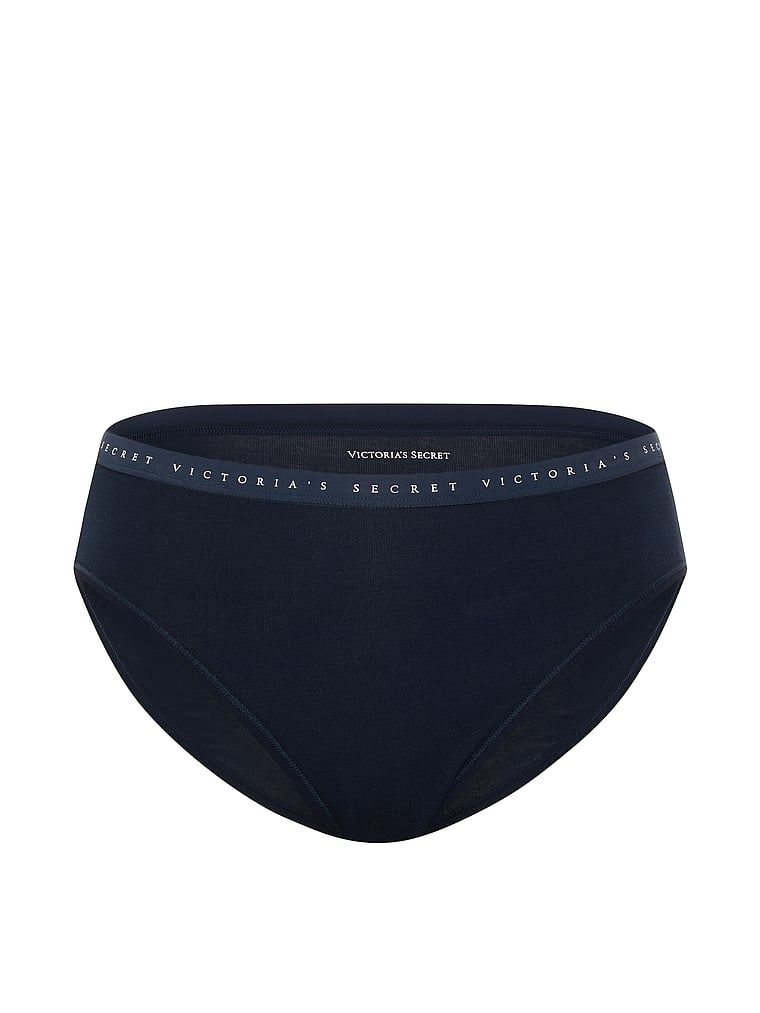 Pamučne gaćice s visokim izrezom na nogavice. Proizvod je plave boje i dolazi iz Victoria's Secret kolekcije.