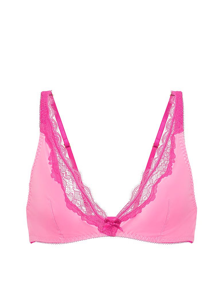 Grudnjak bez podstavljenih žica satena Tease. Proizvod je ružičaste boje i dolazi iz Victoria's Secret kolekcije.